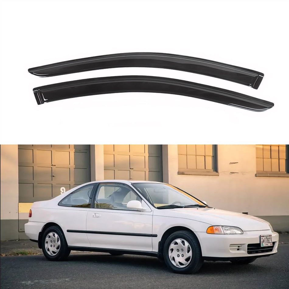 Window Visors for Honda Civic Coupe 1992-1995, 2-Piece