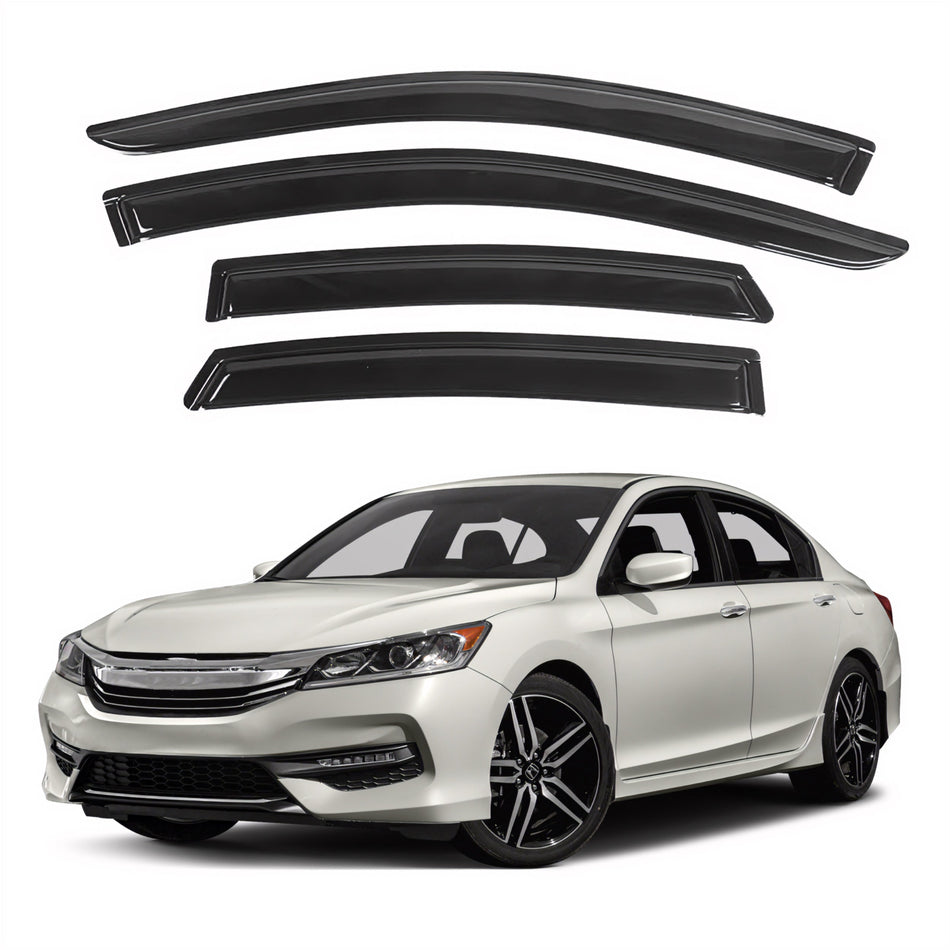 Side Window Deflectors for Honda Accord Sedan 2013-2017, 4-Piece