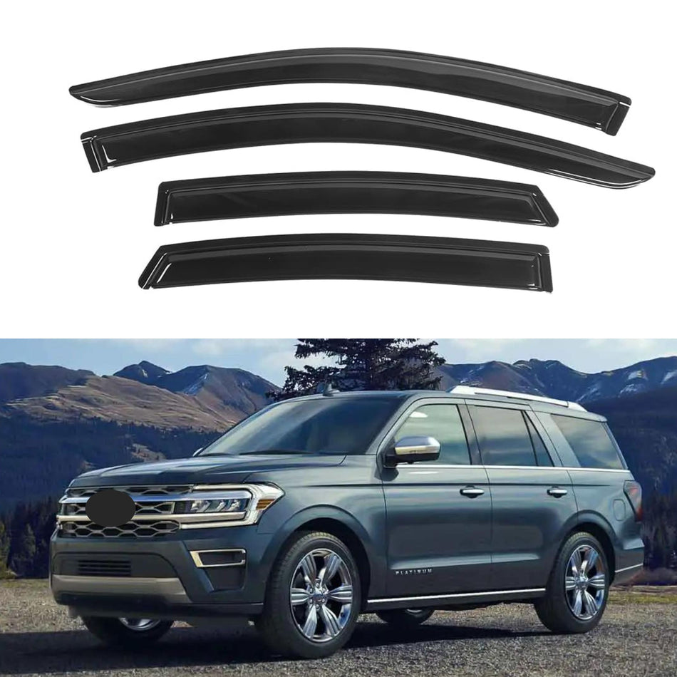 Window Visors for Ford Expedition 2018-2024 & Lincoln Navigator 2018-2024, 4-Piece