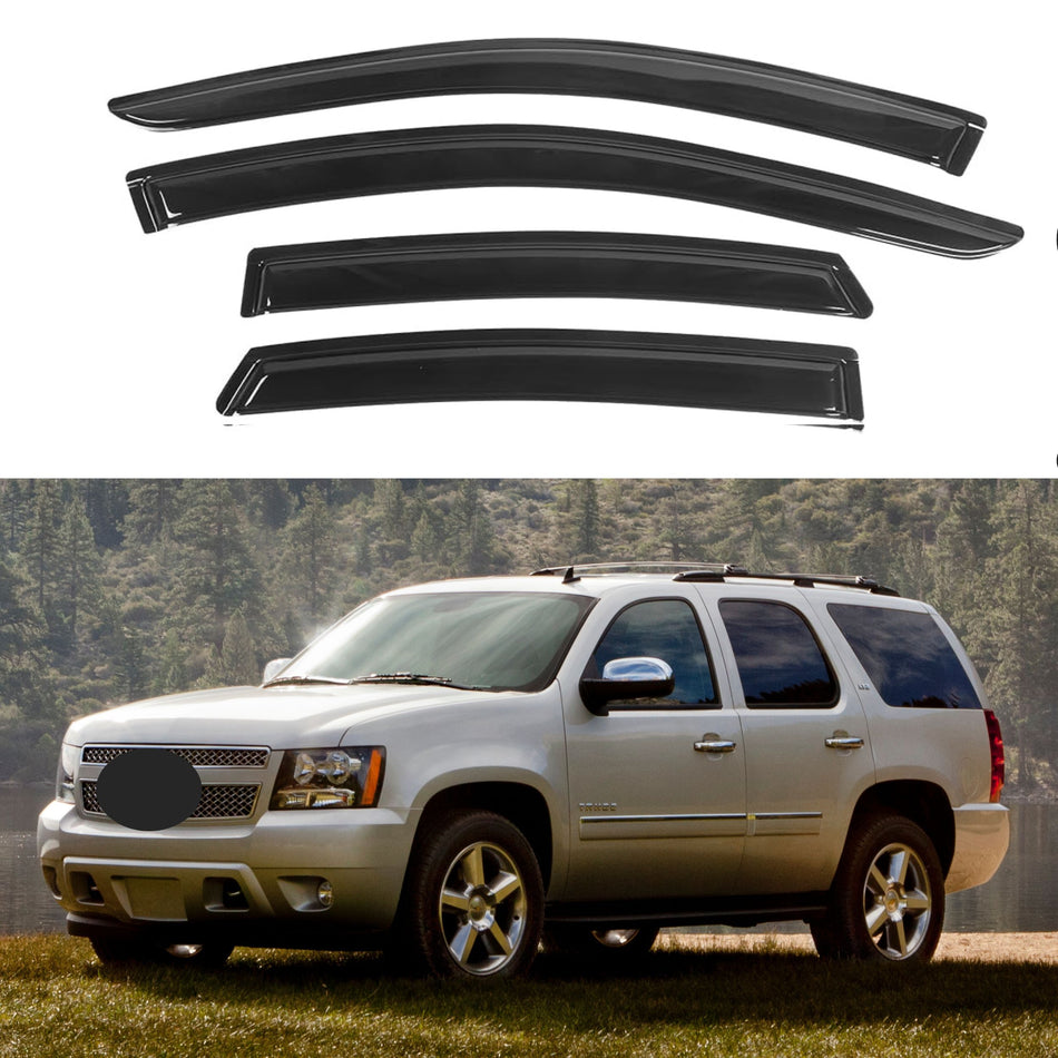 Window Visors for Chevrolet Tahoe 2007-2014 & GMC Yukon 2007-2014, 4-Piece