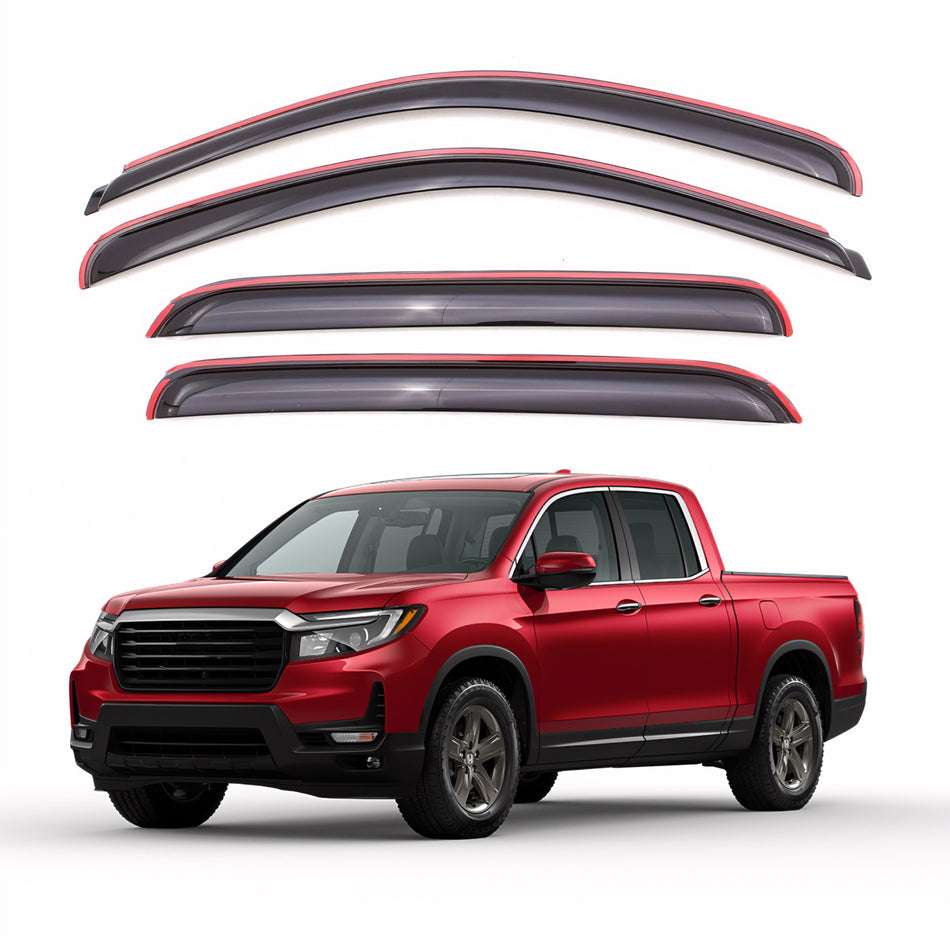 Window Visors for Honda Ridgeline 2006-2014, 4-Piece