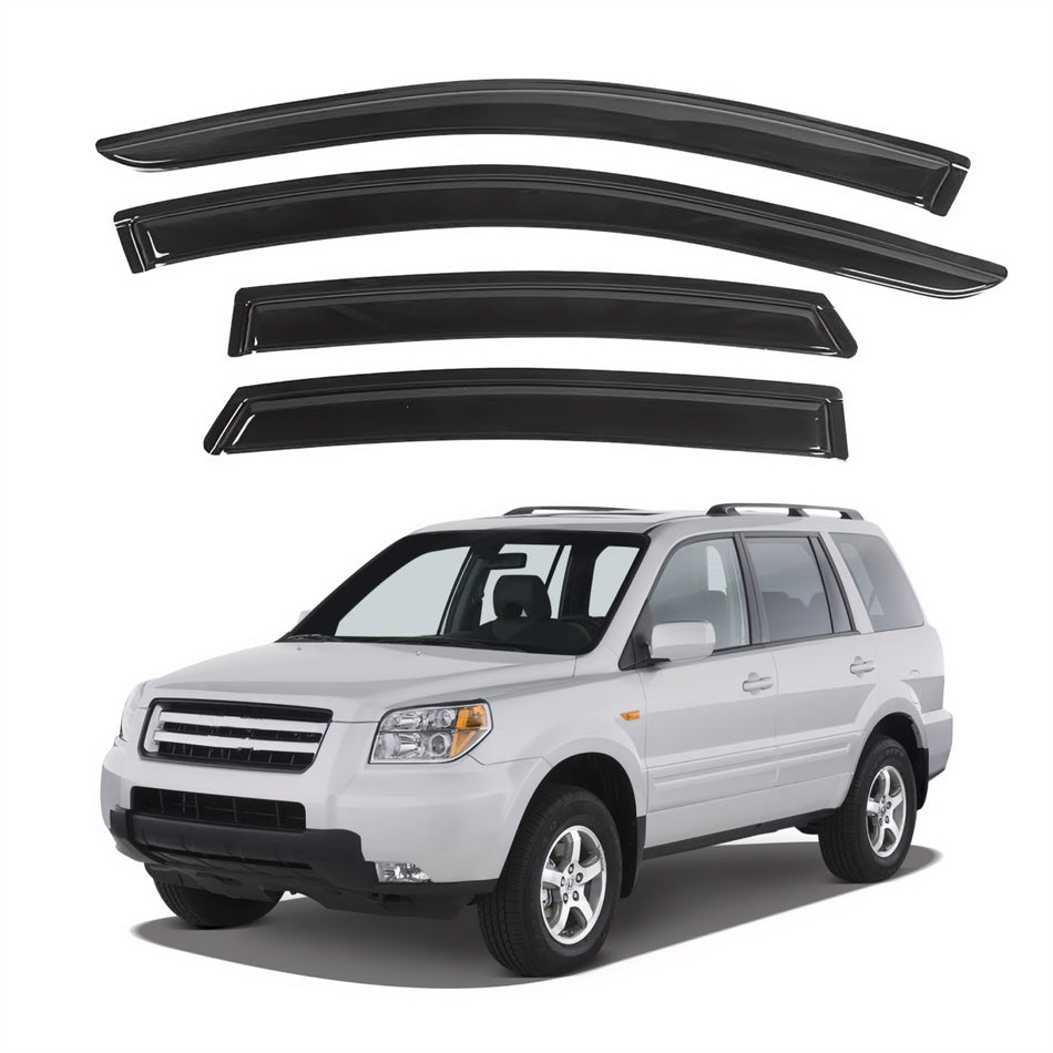 Window Visors for Honda Pilot 2003-2008, 4-Piece